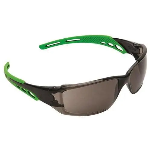 Pro Choice Cirrus - Smoke Polycarbonate Frame With Soft Green Arms X12 - 9182 Metro Workwear.